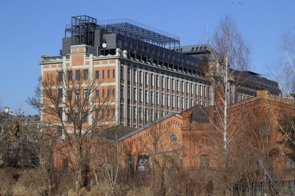 Nowa przędzalnia od strony Zbiornika Centrala